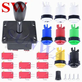 

Free Shipping Arcade DIY Parts Happ Style Joystick + 1 Player Start Buttons + 6x Happ type Standard Push Button For Arcade Mame
