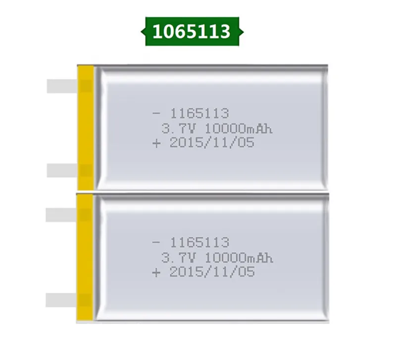 

2X 1065113 Real Capacity 10000mAh Li-ion 3.7V Rechargeable Battery Lithium Polymer Mobile Backup Power Digital Products Tablet