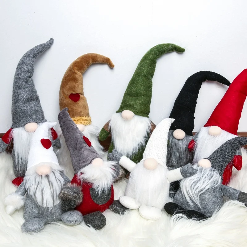 

Home Decor Handmade Plush Swedish Christmas Elf Doll Stand Alone Nordic 3 Styles Christmas Decorations For Home