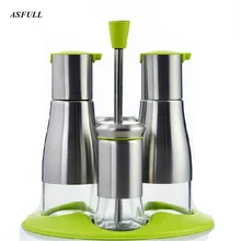 ASFULL кухня с комбинацией бутылок для приправ со стеклянными бутылками лоток контейнер для еды кухонного использования
