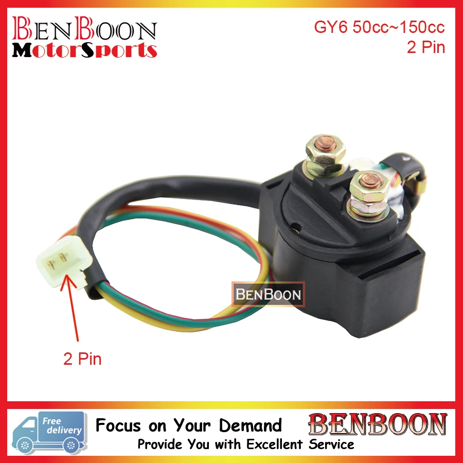 GY6 50cc 150cc Start Solenoid Relay Chinese Scooter Parts ATV Parts Znen Baotian Peace Taotao