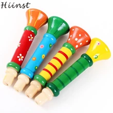 Музыкальные игрушки HIINST современные многоцветные детские деревянные рога Hooter инструменты, труба музыкальная игрушка для детей Прямая поставка