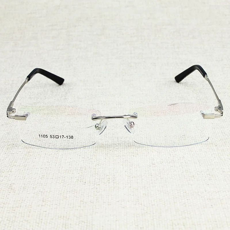 Новое поступление мужские стильные очки без оправы Модные мужские очки из нержавеющей стали оптическая оправа для мужчин oculos sem aro