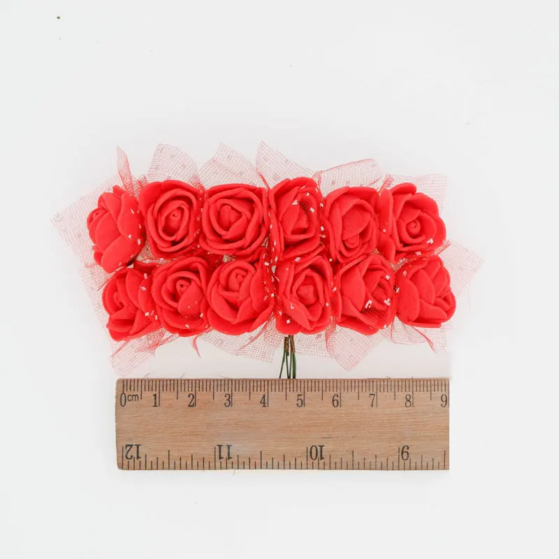 144pcs Mini Foam Rose For Craft 2cm Tiny Artificial Flower Heads For Wedding Home Decoration DIY Fake Flowers Bear Bouquet 144pcs Mini Foam Rose For Craft 2cm Tiny Artificial Flower Heads For Wedding Home Decoration DIY Fake Flowers Bear Bouquet