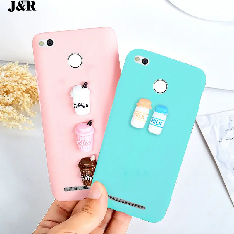 Case For Xiaomi Redmi 3 S Pro 3s 3 X Silicon Cover For Xiomi Redmi Note 3 4 6 4X 4A 5 5A Plus Pro S2 MAX3 F1 Cases Milk Coffee
