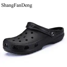 Модные мужские сандалии; дышащая пляжная обувь; мужские шлепанцы; сабо на плоской подошве; Hombre Sandalias; Jelly Chaussure; Zapatillas