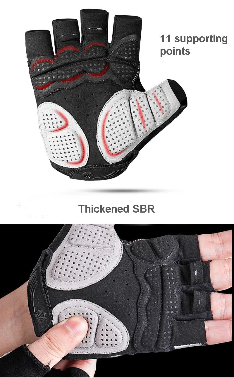 Newest High Quality Cycling Gloves Bicycle Bike Half Finger Anti Skid Damping Gloves Brand New 5 Fingers Profession Gloves