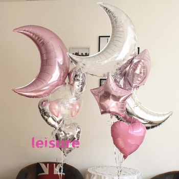 

Woman Party decoration balloon set big size Moon+star/heart wedding decoration birthday party decoration kids toy