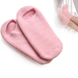 1 пара Розовый Мягкий увлажняющий Ремонт потрескавшейся Носки для девочек стопы лечение кожи Гель Спа носок стопы Средства ухода за