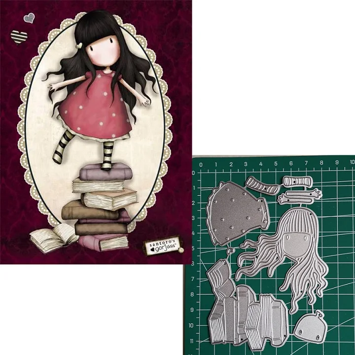  Metal Cutting Dies Little doll reading 2019 Scrapbooking Craft Dies Cut Stamps Embossing Stencils I