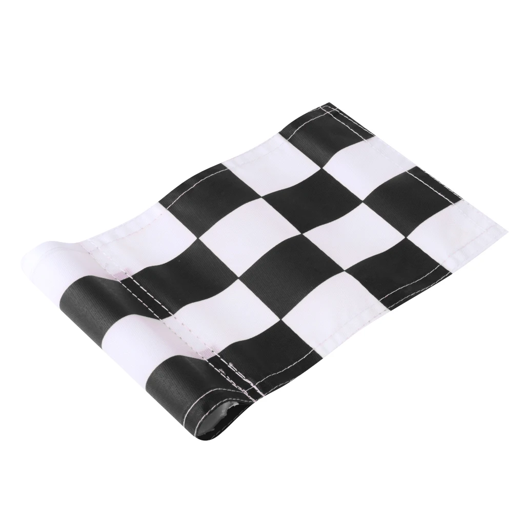 Solid Putting Green Golf Chequered Nylon Flags Backyard Garden Portable Golf Target Markers Sports Golf Accessories