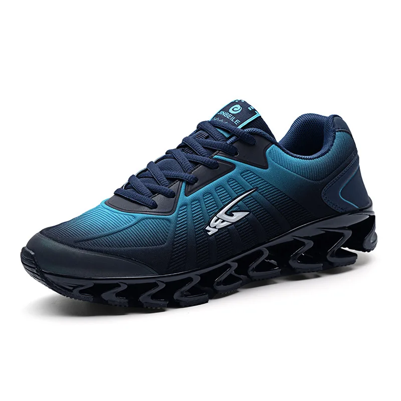 JINBEILEE Blade Sneakers Men Night Running Reflective Shock Running Shoes Men's Breathable Non-slip Fitness Tide Running Shoes