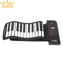 PU88M 88 Keys MIDI 128 Tones Electronic Organ Roll Up Folding Piano Built-in Speaker for Kids