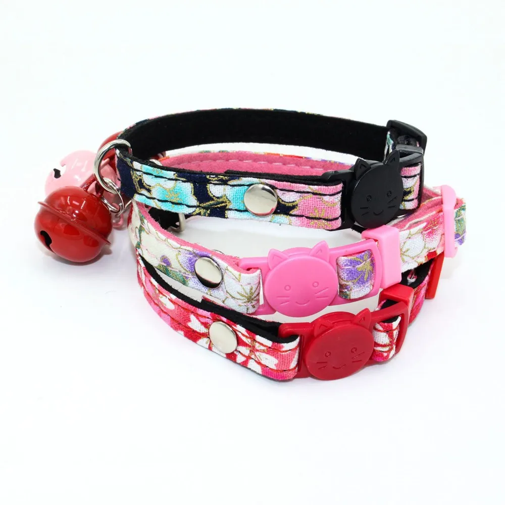 1PC Cute Puppy Cat Collar With Bell Safety Kitten 1PC Cute Puppy Cat Collar With Bell Safety Kitten
