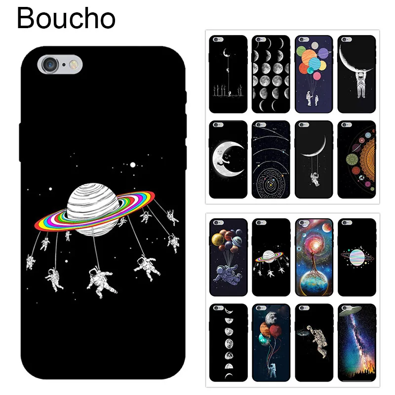 Мягкий чехол для телефона Boucho iPhone X Xs MAX XR 6 6s 7 8 Plus 5 5S SE силиконовый с эффектом