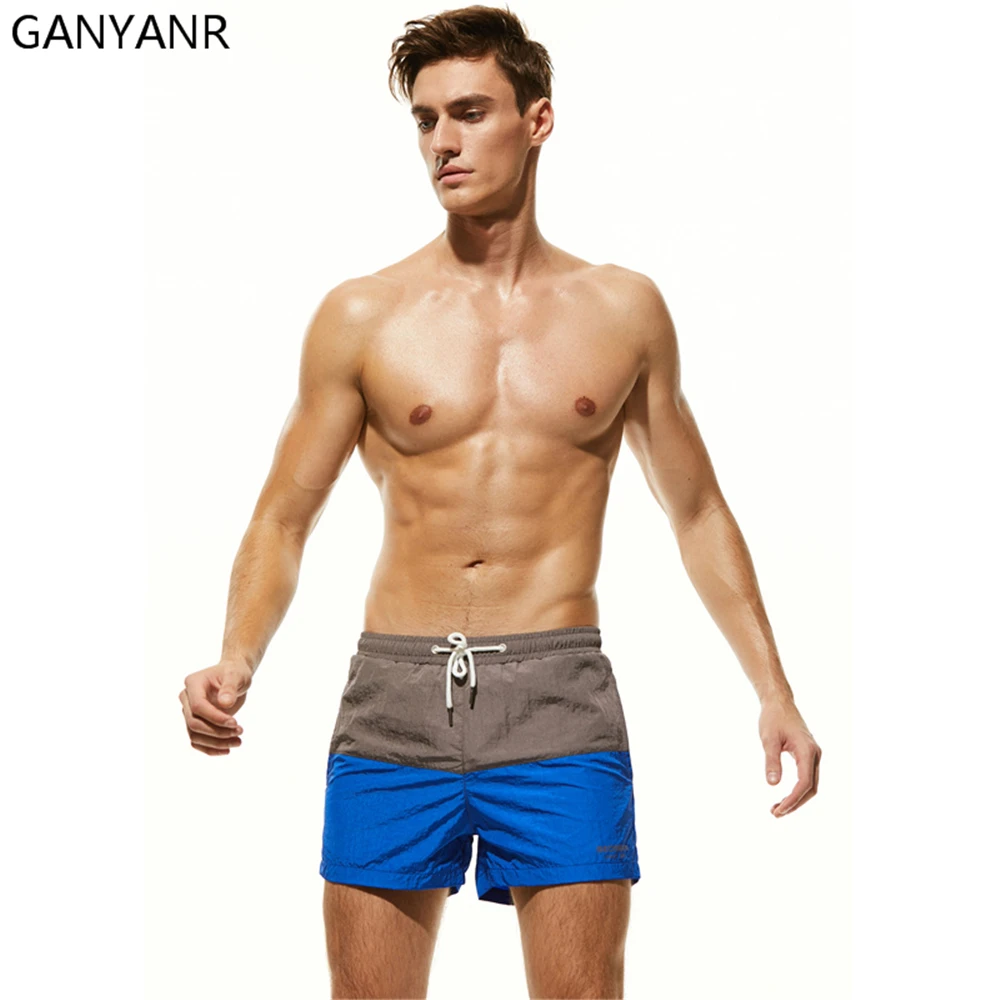 Ganyanr Mens Swimming Shorts Swimwear Bermuda Surf Wear Boardshorts