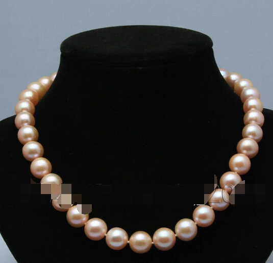 

ddh001949 new free velvet box 11-12mm pink fresh water akoya pearls necklace