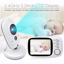 Радионяня Беспроводная 3,2 дюймов lcd детская камера ИК ночного видения Детская Интерком датчик температуры колыбельные Детские видео монитор