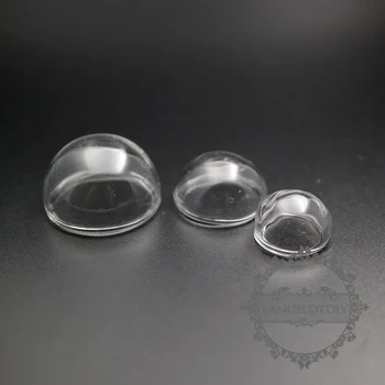 

15/20/25mm diameter transparent glass dome cover cabochon DIY settings supplies findings 4110148