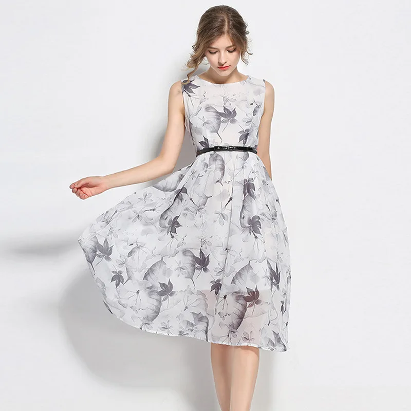 

Summer Print Vintage Bohemia Beach Dress Women O Neck Sleeveless Plus Size 5xl Dress Vestidos Sexy Club Evening Party Dresses