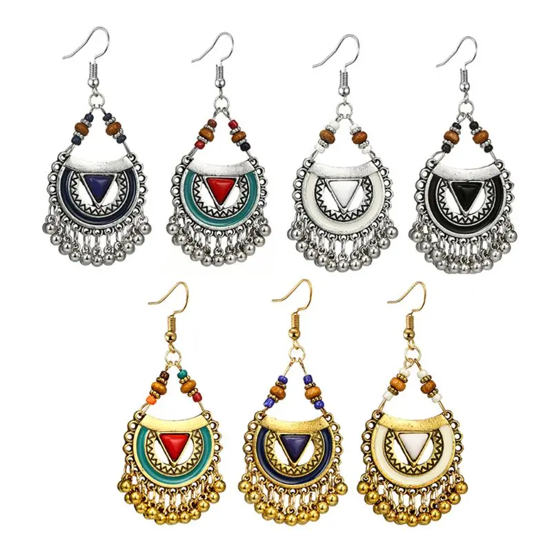Традиционные Серьги колокольчики chandali Kundan Jhumka Jhumki Украшенные бусинами модные
