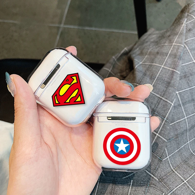Жесткий Чехол для наушников Apple Airpods 1/2 с милым мультяшным рисунком Bluetooth