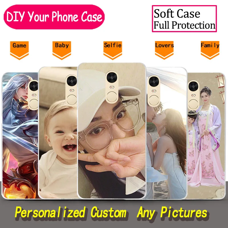 Custom DIY Photo Phone Case For Xiaomi Redmi Pro Soft Silicone Image Bag Pictures Unique Design |