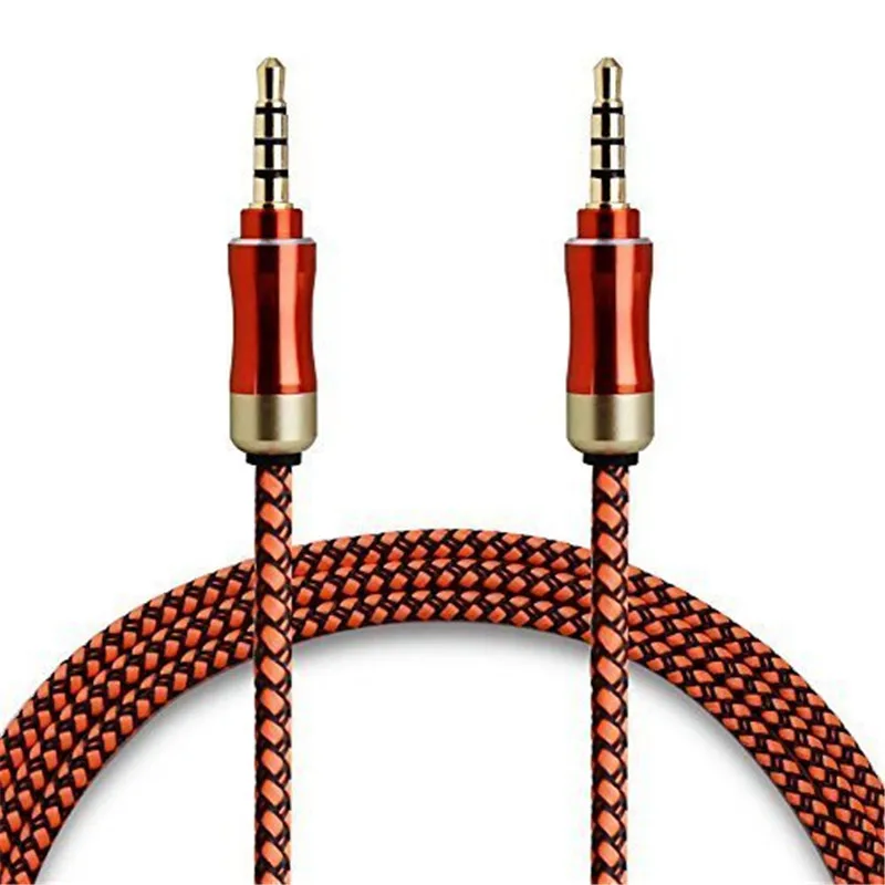 Free-shipping-1-5M-5FT-100pcs-lot-3-5MM-Male-to-male-Fabric-Braided-Stereo-Car (2)