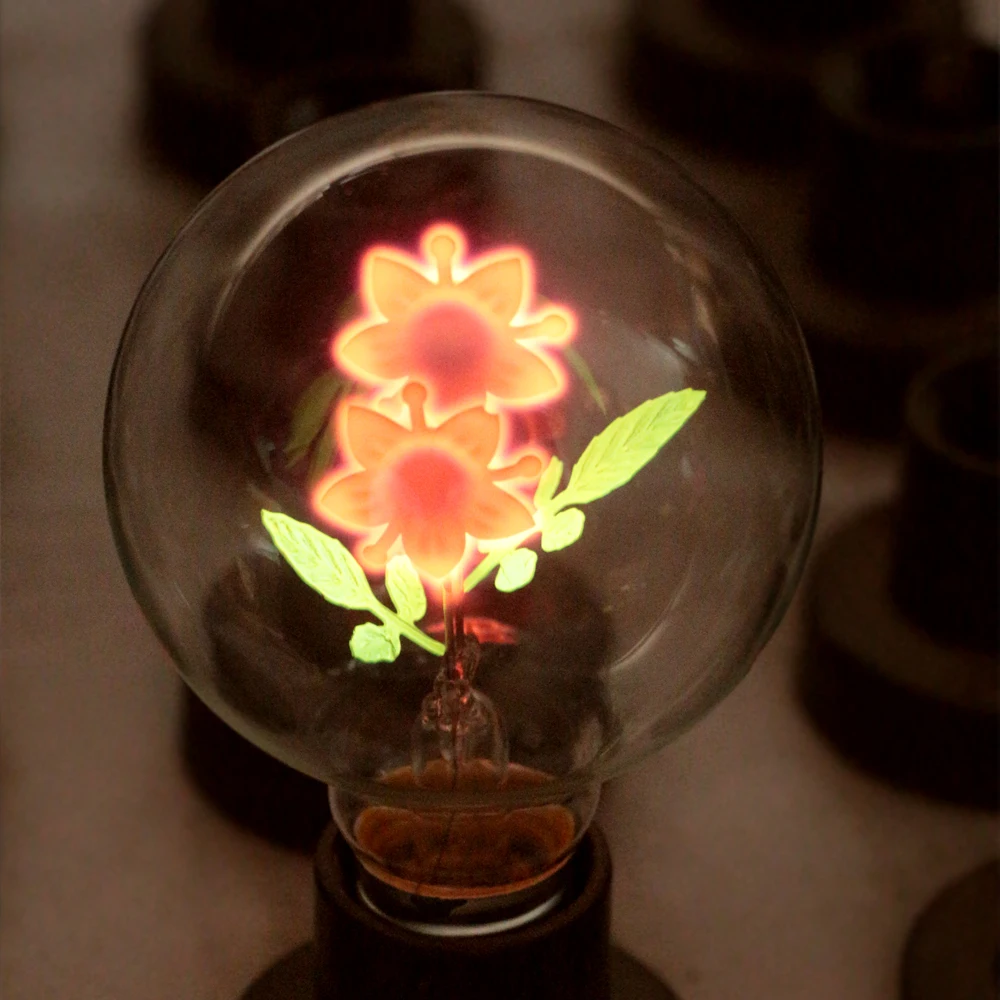  YNL vintage Edison Bulb E27 G80 flower holiday lights indoor lamp 220v globe incandescent light chr - 32804308805