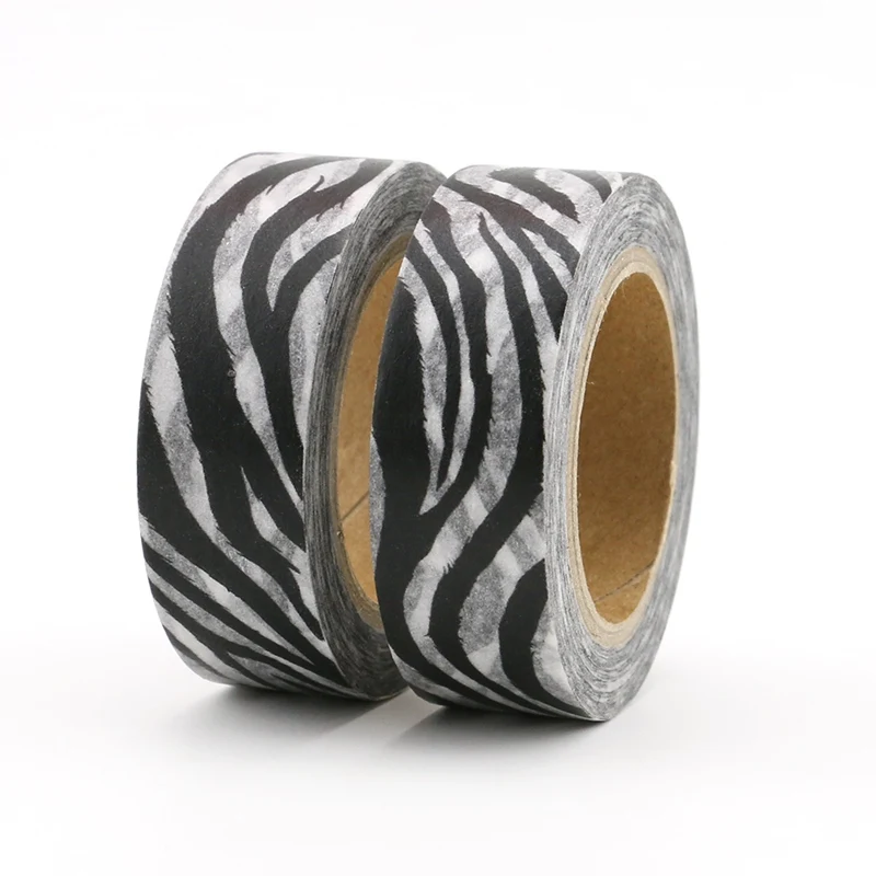 2PCS/lot Black and White Zebra Animal Decor Washi Tapes Paper DIY