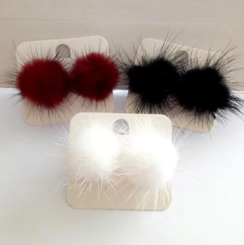 Online Charmcci Frühling Stil Kaninchenfell Ball Clip Auf Ohrringe Ohne Piercing Für Frauen Party Silber Überzogene Keine Loch Ohrclip