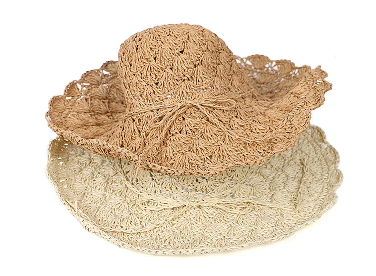 Летние шапки для женщин Мода 2019 г. Панама для девочек Соломенная пляжная шляпа шнуровкой и бантом дизайн купол вводной femme ete