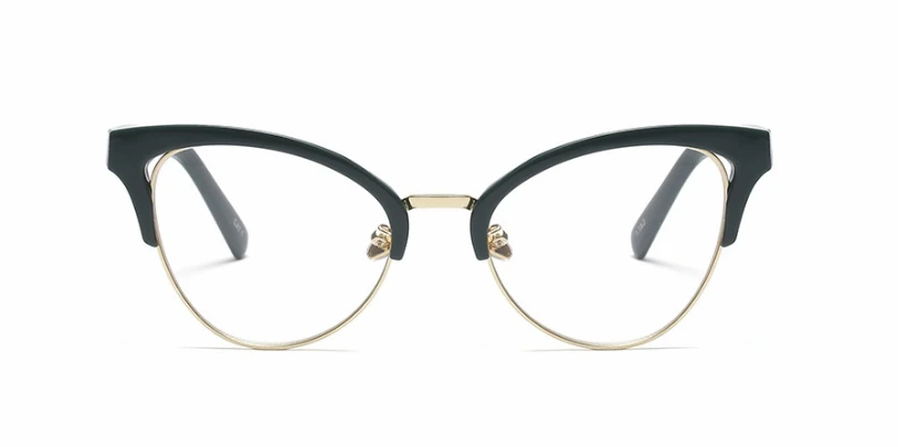 Кошачий глаз полый оправа для очков женские трендовые полуоправа оптические модные компьютерные очки 45640