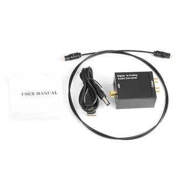 

Hot Toslink Coaxial Optical Fiber Digital to Analog Audio AUX 3.5mm Jack RCA L/R Converter SPDIF Digital Audio Decoder Amplifier