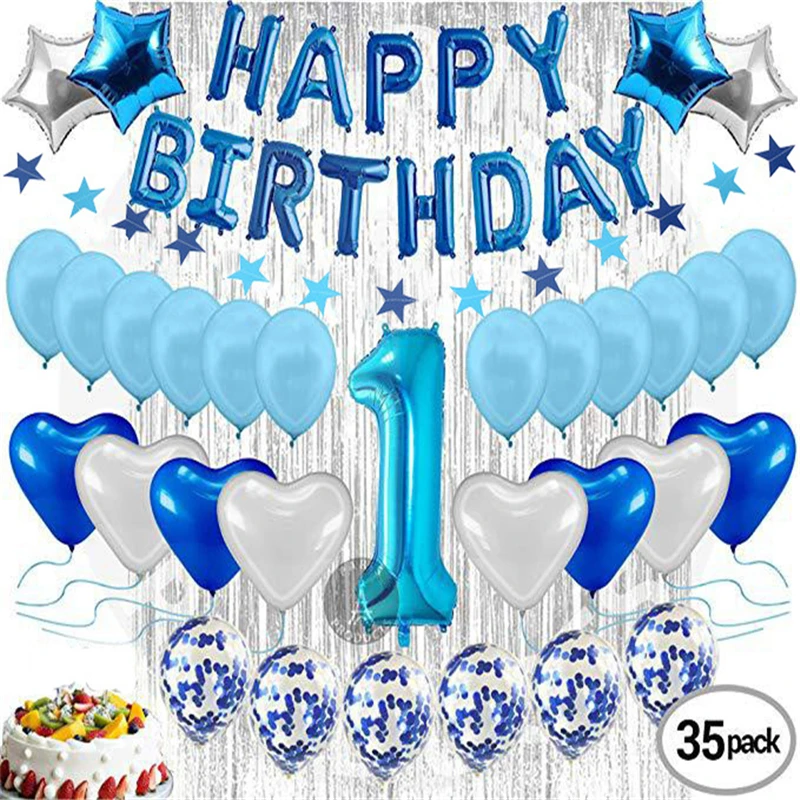 Первый баннер флаг украшение день рождения Anniversaire воздушные шары для вечеринки