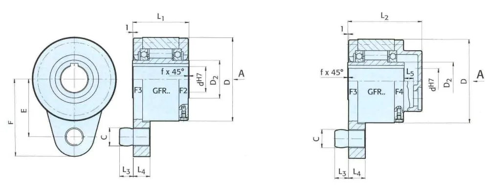 GFR15F2F3 One Way Clutches Roller Type(15x68x52mm) Overrunning clutches TLANMP Freewheel Clutch Made in China