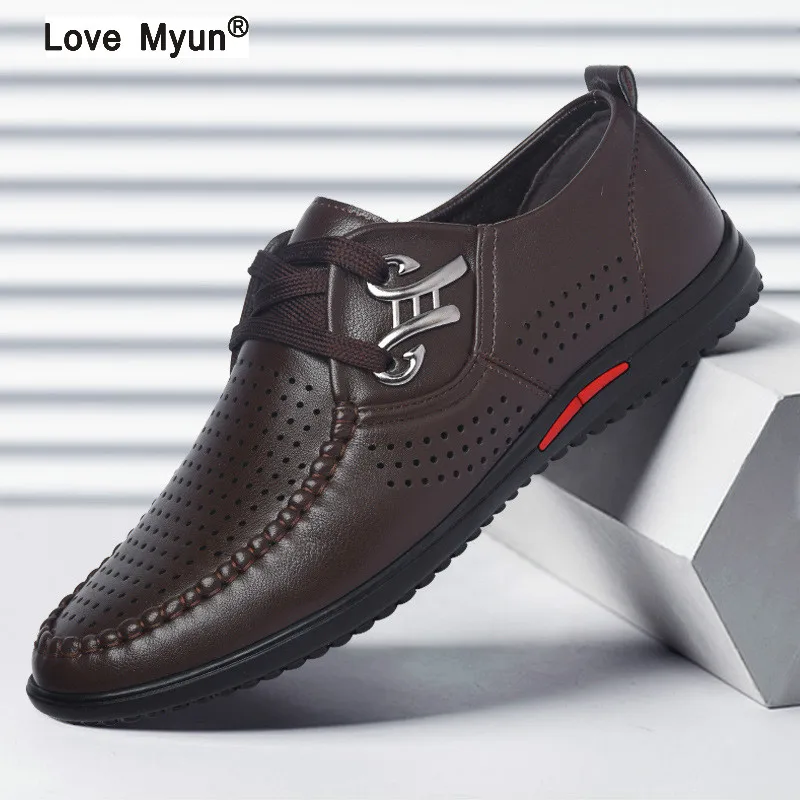 Spring Autumn Black White PU Leather Shoes Men's Business Shoe Man ...