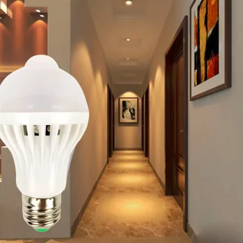 

Hot 1pc E27 LED Lamp Bulb PIR Motion Sensor Light 220V Auto Smart PIR Infrared Body Lamp With The Motion Sensor Lights