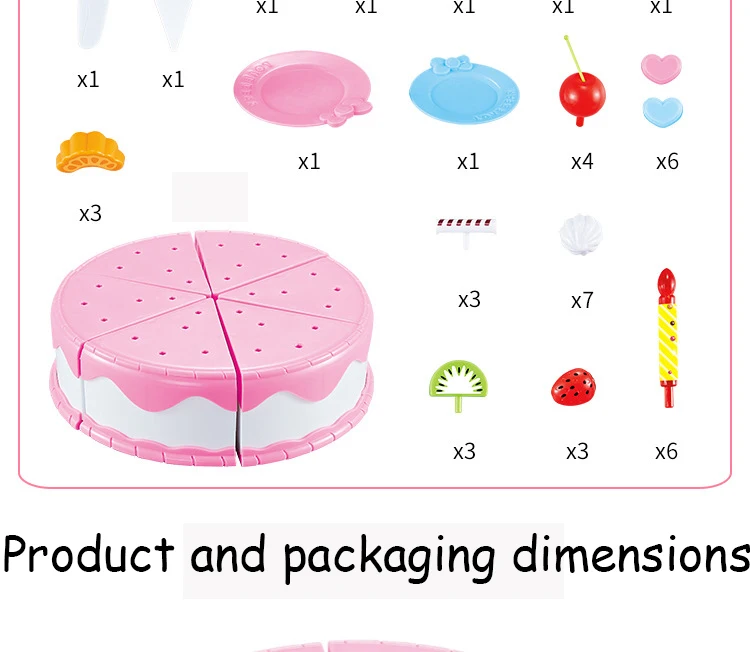 Для DIY торта на день рождения фрукты резка игрушки набор миниатюрные кухонные принадлежности печенье еда ролевые игры игрушки Дети образовательный подарок