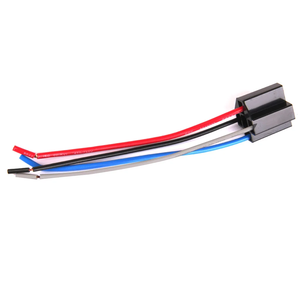 DC 12V 80A AMP 4-Pin Relay Relays 4 Wire Wiring Harness Socket Only Relay Socket New Wire Relay Socket High Quality Wire