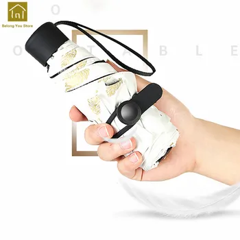 

Anti Uv Umbrella Folding Mini Parasol Garden Cover Beach Small Mini Corporation Umbrella Rain Kokeshi Sun Shade Umberlla WKW196