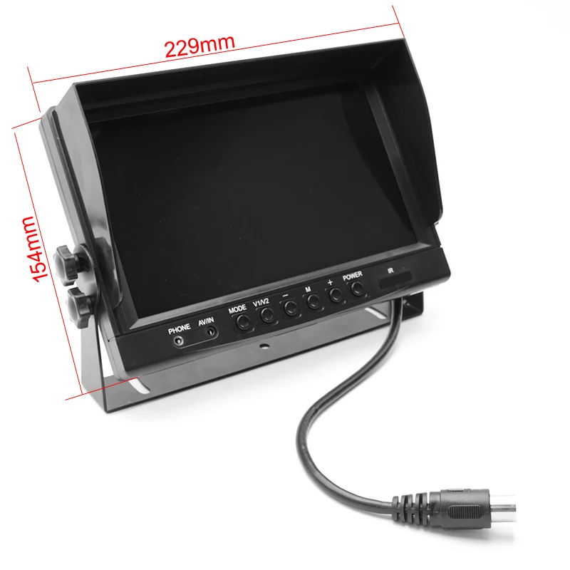 Монитор GreenYi HD 800*480 9 &quotTFT LCD Quad для грузовиков видеонаблюдение 4 канальный RCA видео