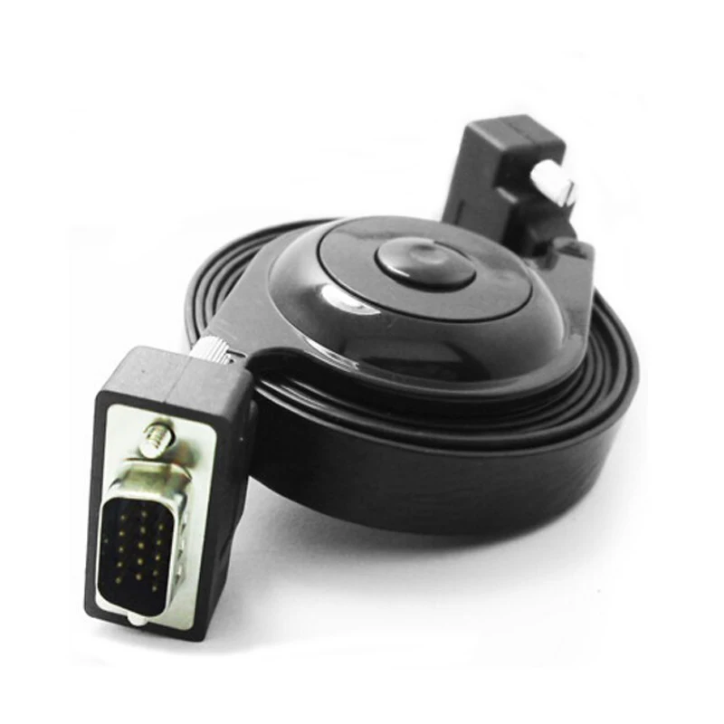 15Pin VGA HD15 Male to Male Retractable REEL Cable Cord MAX 1.8Min VGA