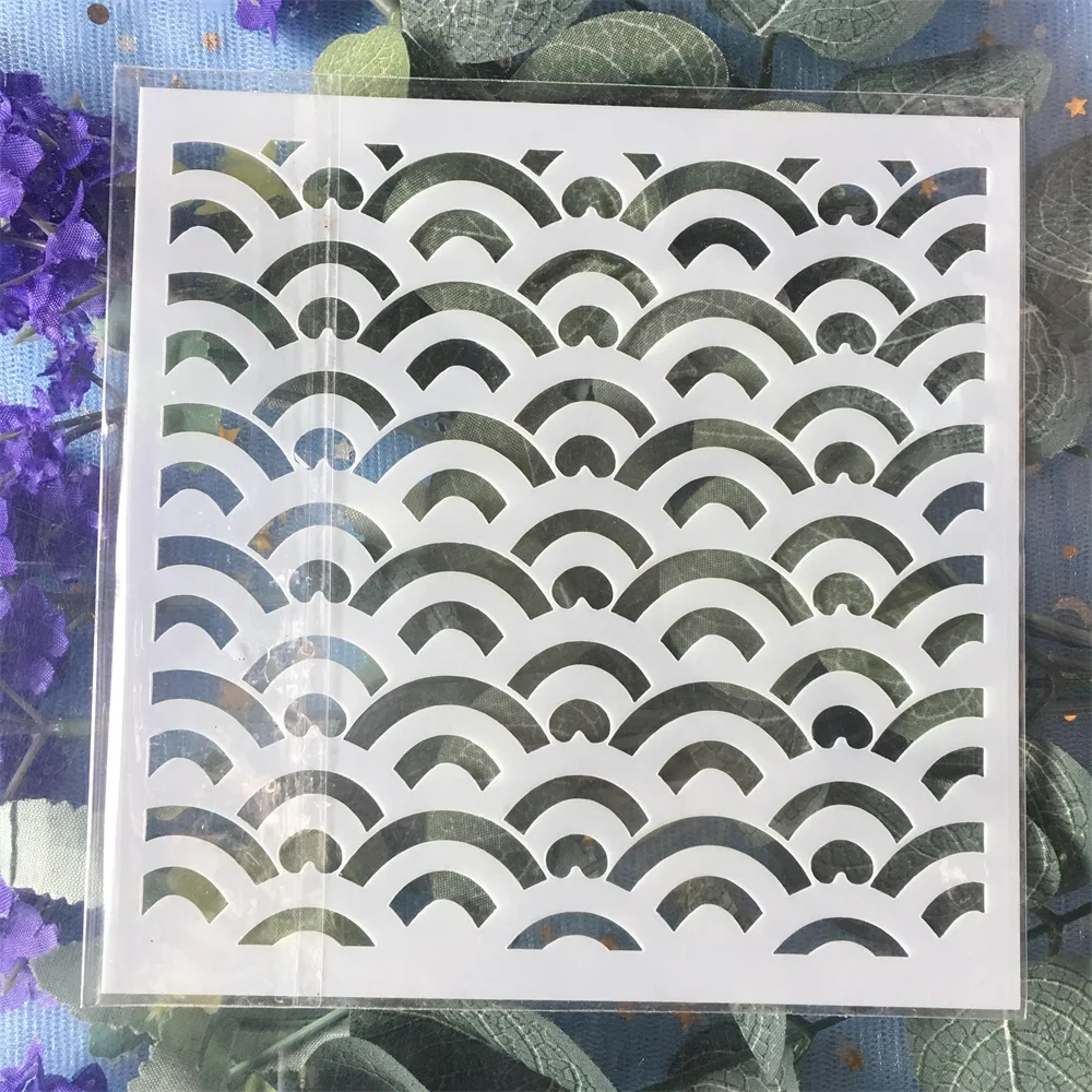 

New 13cm Cloud Wavy DIY Craft Layering Stencils Wall Painting Scrapbooking Stamping Embossing Album Card Template