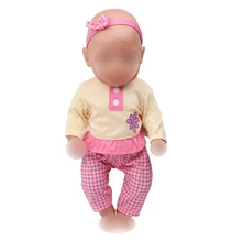Одежда для кукол, милый костюм для куклы+ повязка на голову, подходит для 43 см, Детская кукла и 18 дюймов, куклы для девочек, аксессуары f553