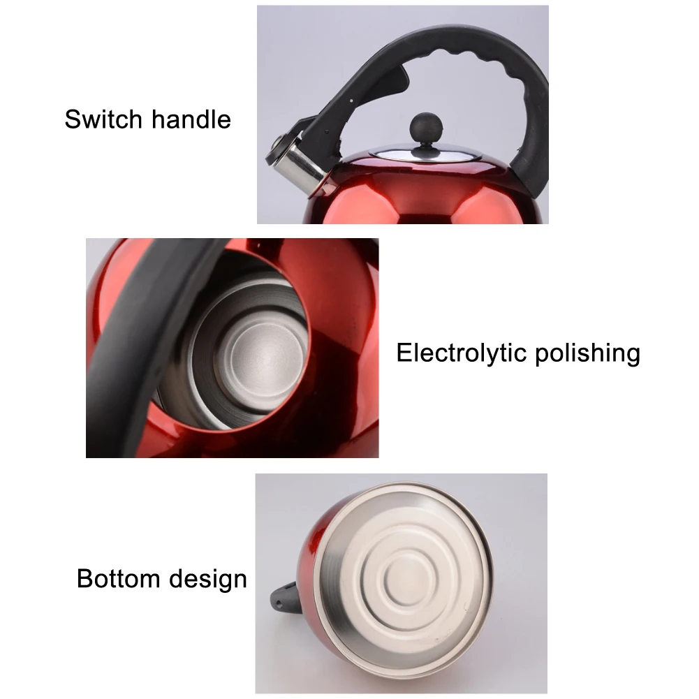 3л нержавеющая сталь Chaleira со свистком чайник для газовой плиты буиллер кухня вода кофе нагреватель Котел чайник свисток