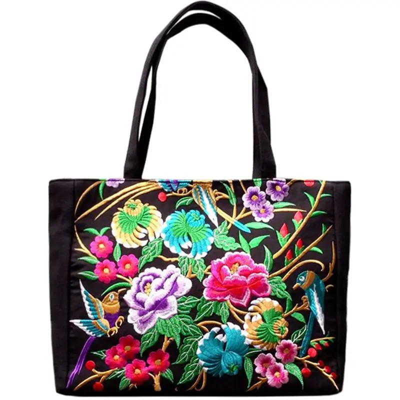 

Women's Canvas Embroidered Bag National Characteristics Single-Shoulder Bag Fashion Leisure Casual 2018 New