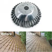 Landscaping Rotary Weed Brush Steel Wire Wheel Grout For Brushes Cutter Replacement Weed Eater Disc Power Tool Garden Weeding