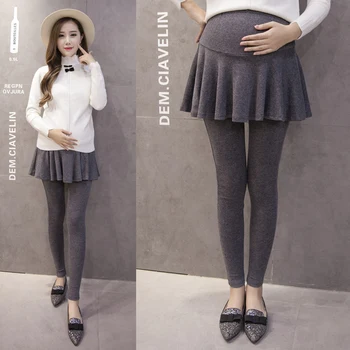 

Pregnant women skirt pants fake two pregnant women underwear pants skirt pregnant women long belly pants pleated skirt