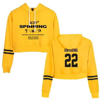 

2019 New SPINNING TOP Album Kpop GOT7 Navel Hoodies Sweatshirt Women Sexy Streetwear Casual Fashion Pullovers Sweatshirt